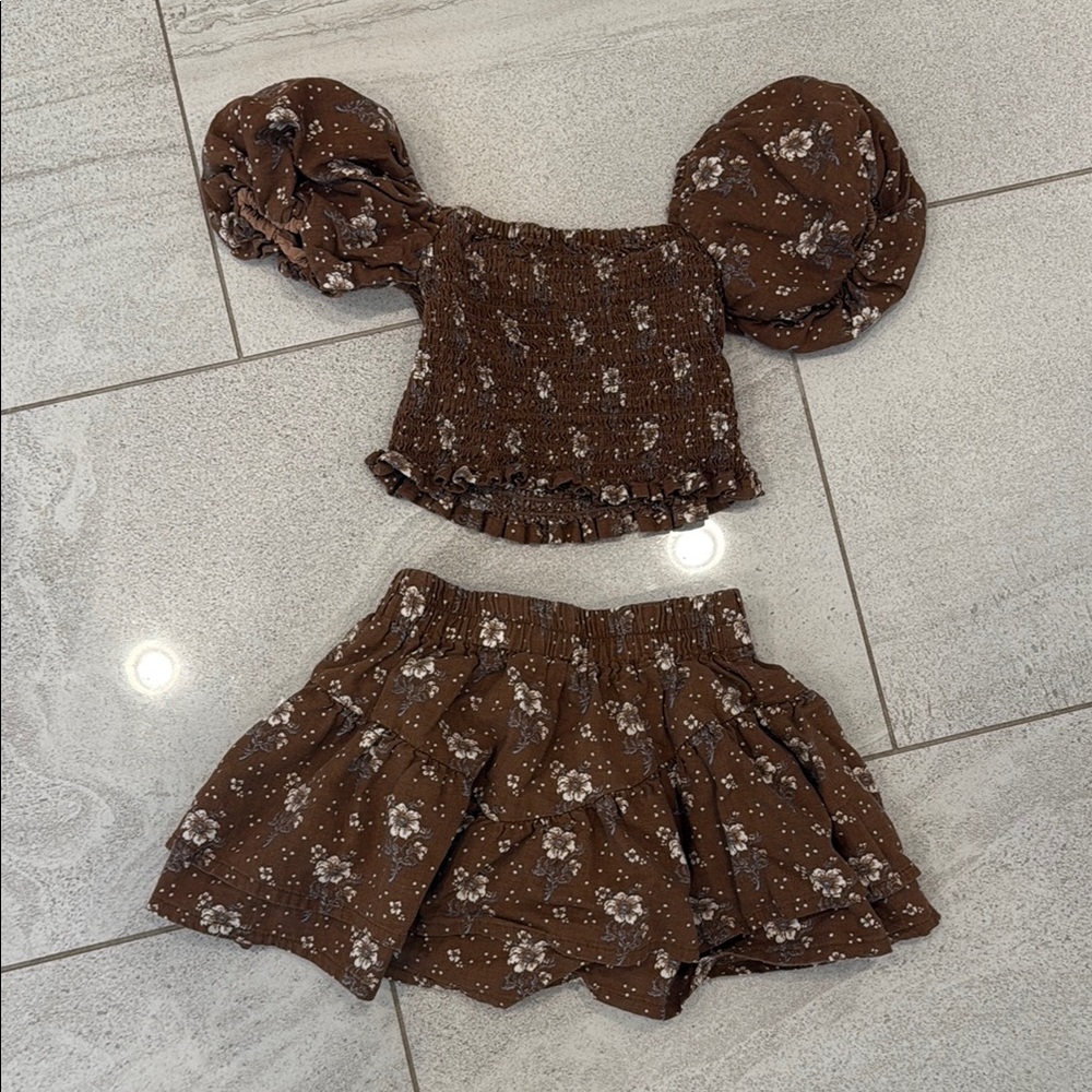 Rylee + Cru skirt and top 2-3yr